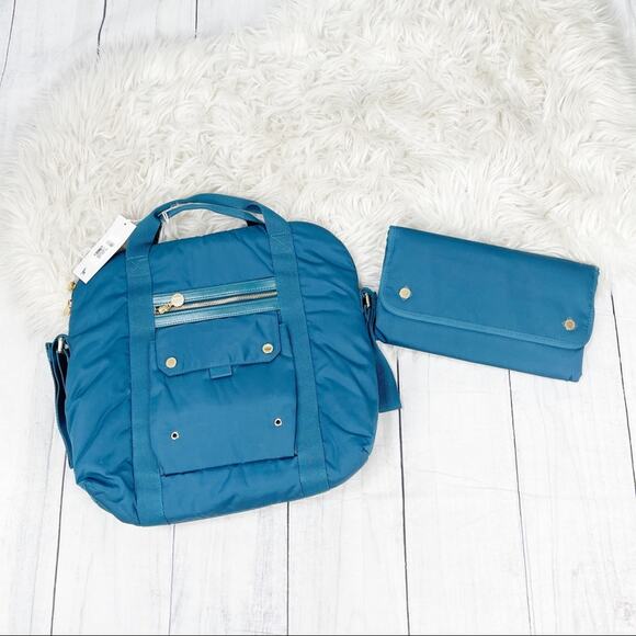 Stella McCartney Blue Baby Diaper Bag with Zip‎ Pocket - Picture 5 of 7